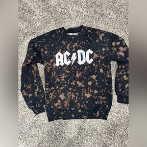 EUC Faith and Flowers AC/DC acid wash sweatshirt, small